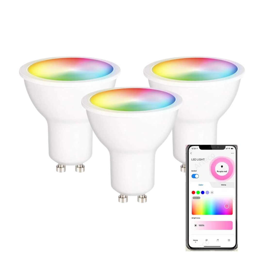 Aurora GU10 Zigbee Smart Lampenset - Set van 3 Slimme RGB & Wit GU10 Lampen