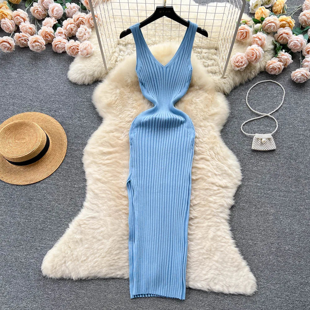 Variant image for Dames Lange Jurk Sexy Wrap Style met Split voor Casual en Formele Gelegenheden-3