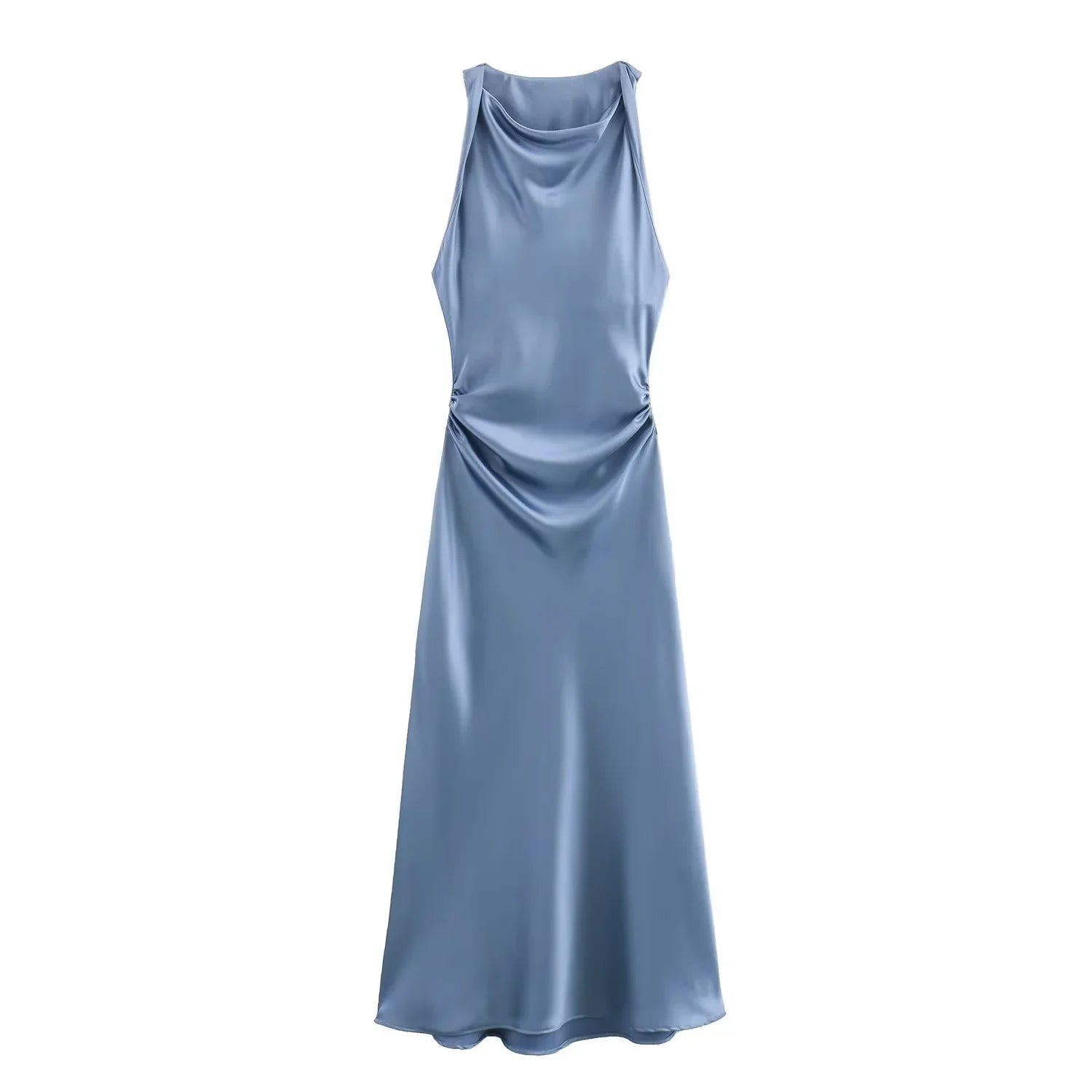 Variant image for Dames Midi Jurk Mouwloos Elegante Zomer Kleding voor Feestelijke Gelegenheden-7