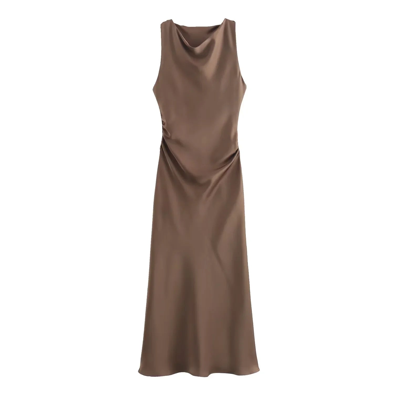 Variant image for Dames Midi Jurk Mouwloos Elegante Zomer Kleding voor Feestelijke Gelegenheden-14