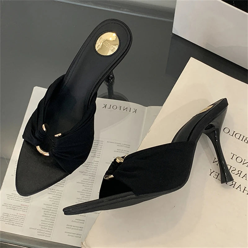 Dames Slippers met Open Teen en Hoge Hak – Elegante Mode Strandschoenen voor Zomerfeesten 3