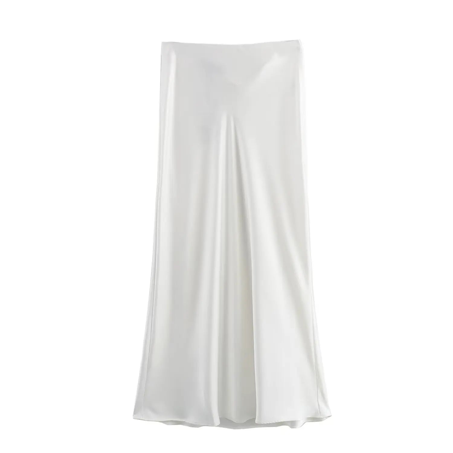 Hoge Taille Satijnen Rok voor Dames - Elegante Midden-Lengte in Luxe Satijn, Flatterende Pasvorm voor Elke Gelegenheid 5