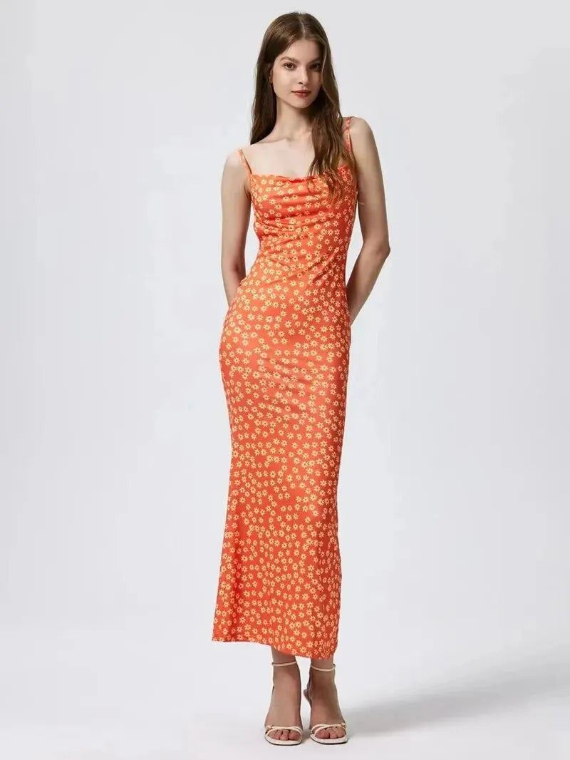 Variant image for Dames Lange Bloemen Jurk - Sexy Rugloze Zomerjurk voor Diverse Gelegenheden-7
