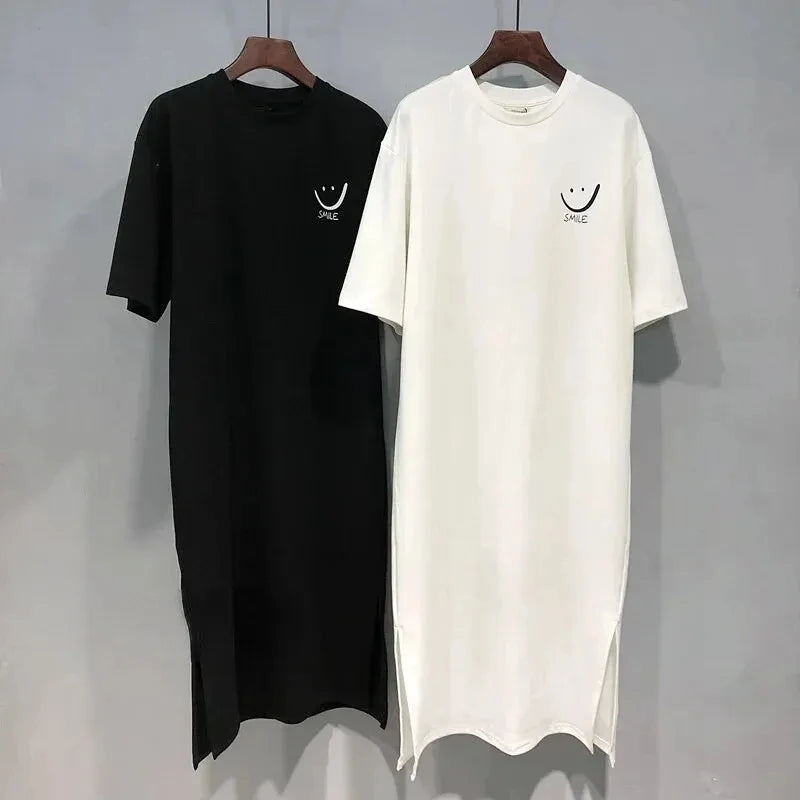 Dames T-shirt Jurk Korte Mouwen Casual Zomerjurk voor Trendy Look-4