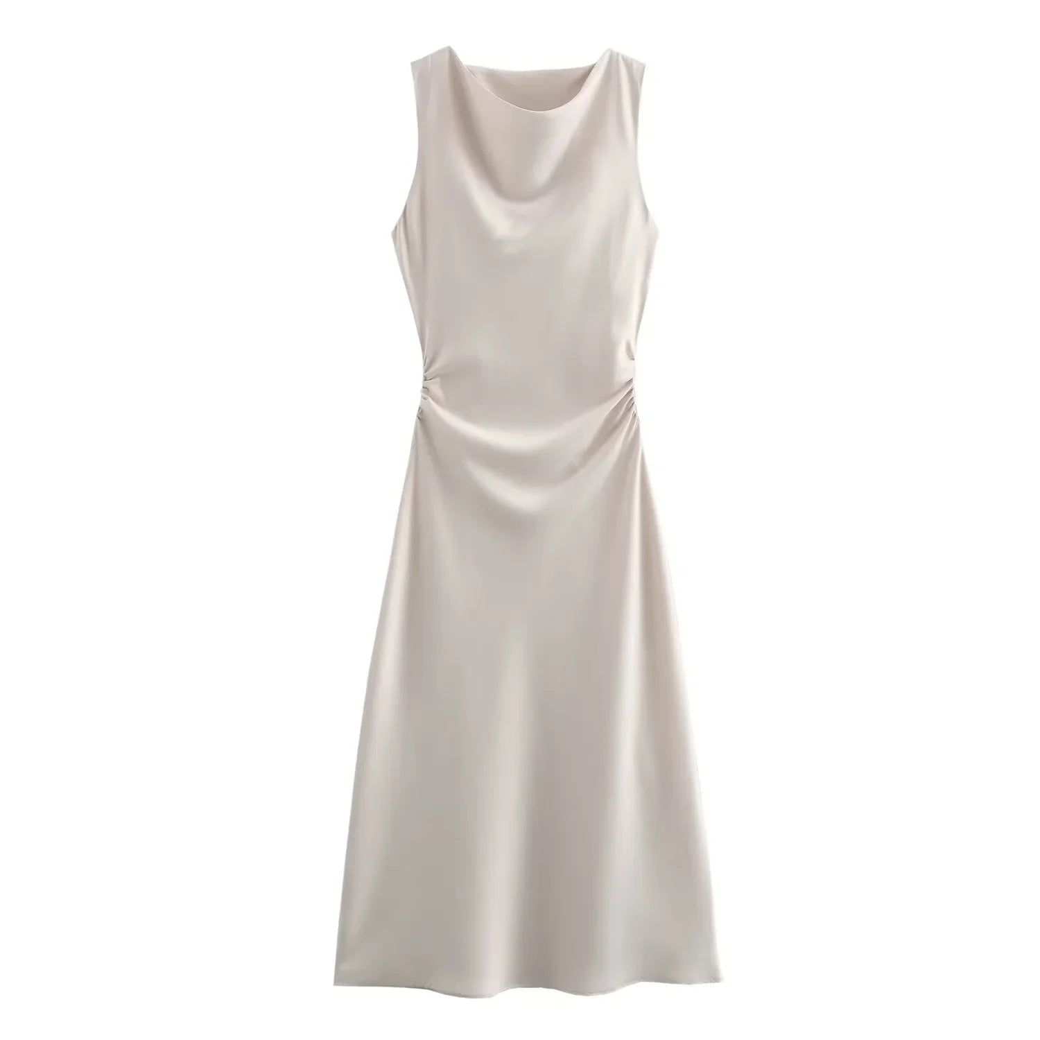 Variant image for Dames Midi Jurk Mouwloos Elegante Zomer Kleding voor Feestelijke Gelegenheden-2