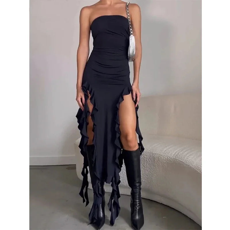 Dames One-Shoulder Jurk Y2K Stijl voor Zomer Feestjes-3