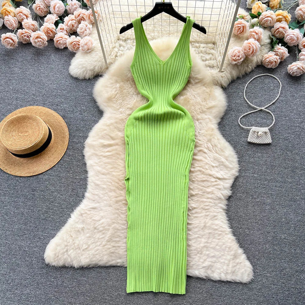 Variant image for Dames Lange Jurk Sexy Wrap Style met Split voor Casual en Formele Gelegenheden-5