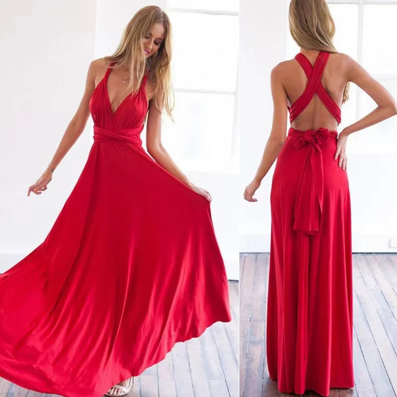Variant image for Dames Maxi Jurk Boho Stijl - Lange Zomerjurk voor Feesten en Bruiloften-2