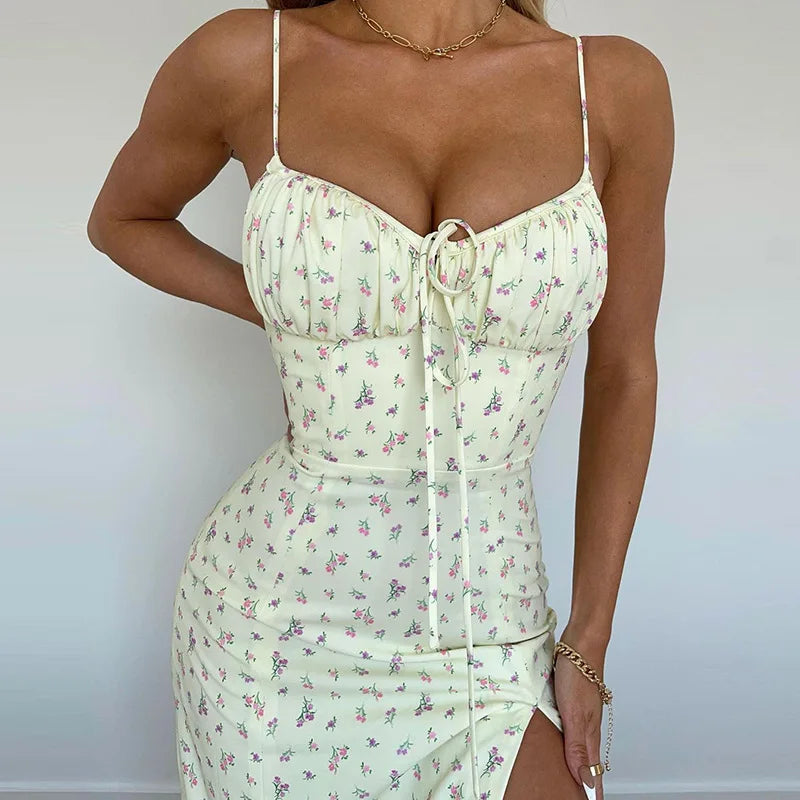 Dames Lange Jurk Bloemenprint Zomerstijl voor Strand en Casual Gelegenheden-6