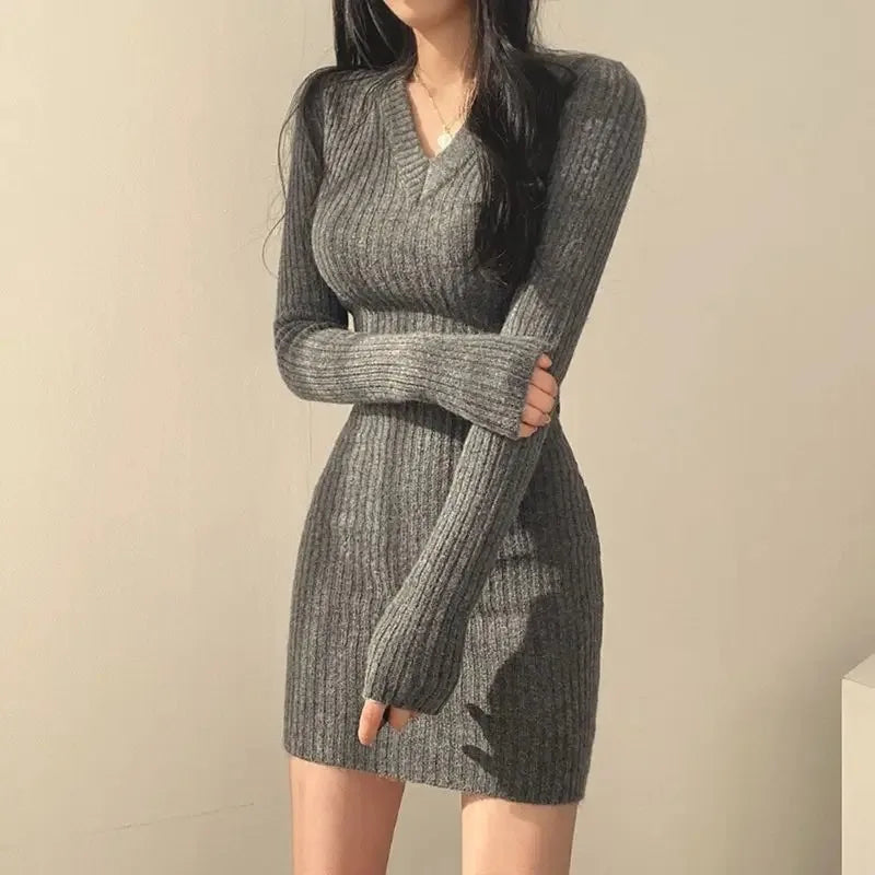 Dames Bodycon Midi Jurk V-hals Stijl voor Casual en Formele Gelegenheden-4