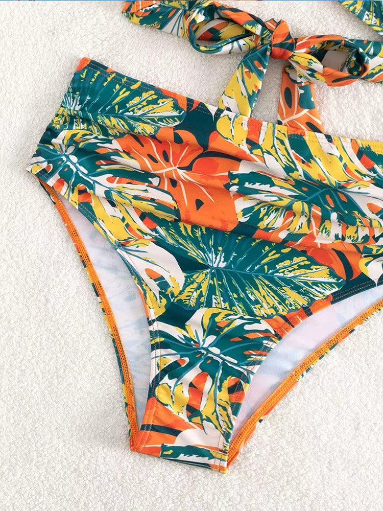 Dames Bikini Set Hoge Taille Trendy Print-6
