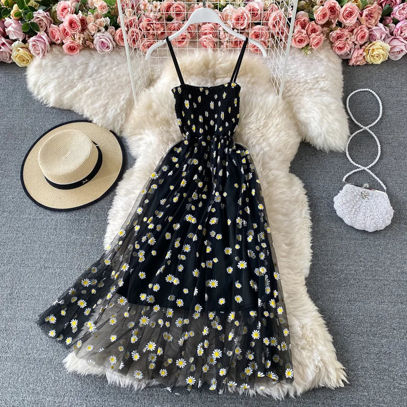 Variant image for Dames Zomerjurk Mouwloos Bloemenstijl Casual Zomerjurk-2