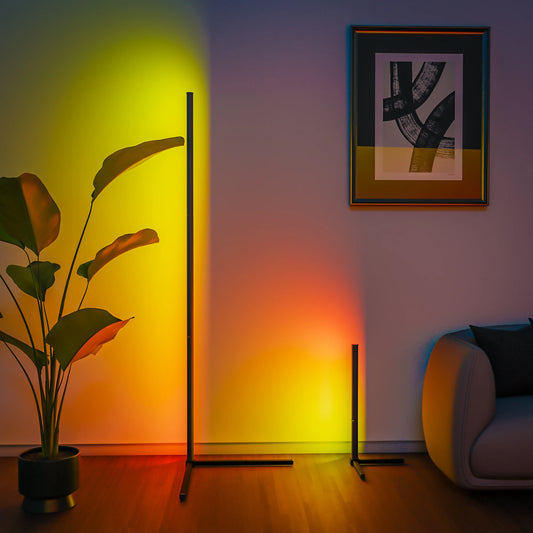 Aurora SfeerRGB Smart Vloerlamp - Smart en Muzieksynchronisatie, 150 cm Hoog