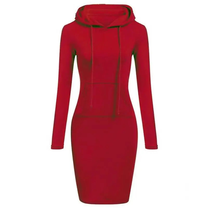 Dames Hoodie Jurk Casual Herfststijl-4