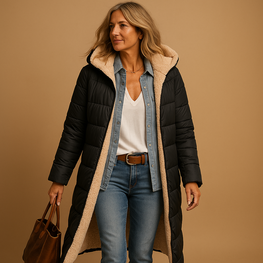 Lange Winterjas Dames – Warme Gewatteerde Jas met Stijlvolle Pasvorm | Perfect voor Herfst & Winter